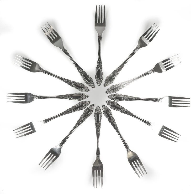 DecorRack 12pcs Dinner Forks, Stainless Steel, 7.5 inches, Flatware, Dishwasher Safe - Image 2